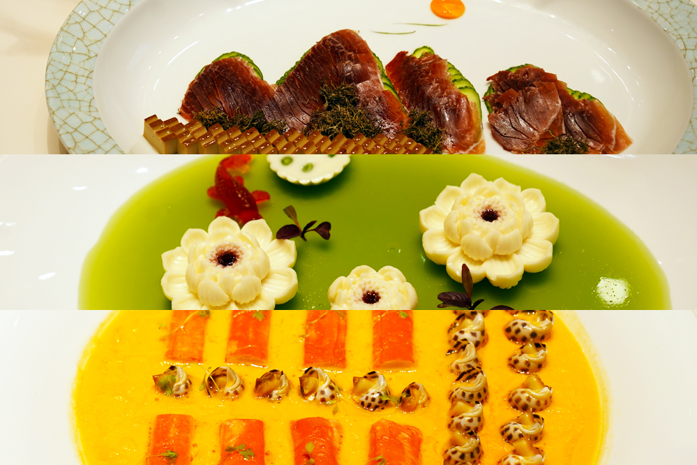 大觀樓長(zhǎng)聯(lián)宴。從上至下依次為北走蜿蜒、九夏芙蓉、蟹嶼螺洲。供圖