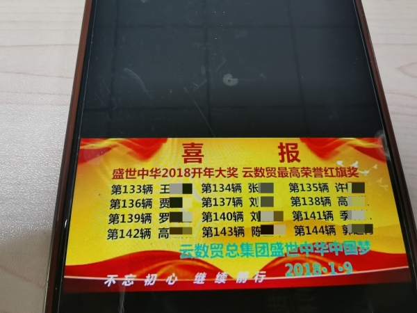 “紅旗獎”部分獲獎名單。臺商分局供圖